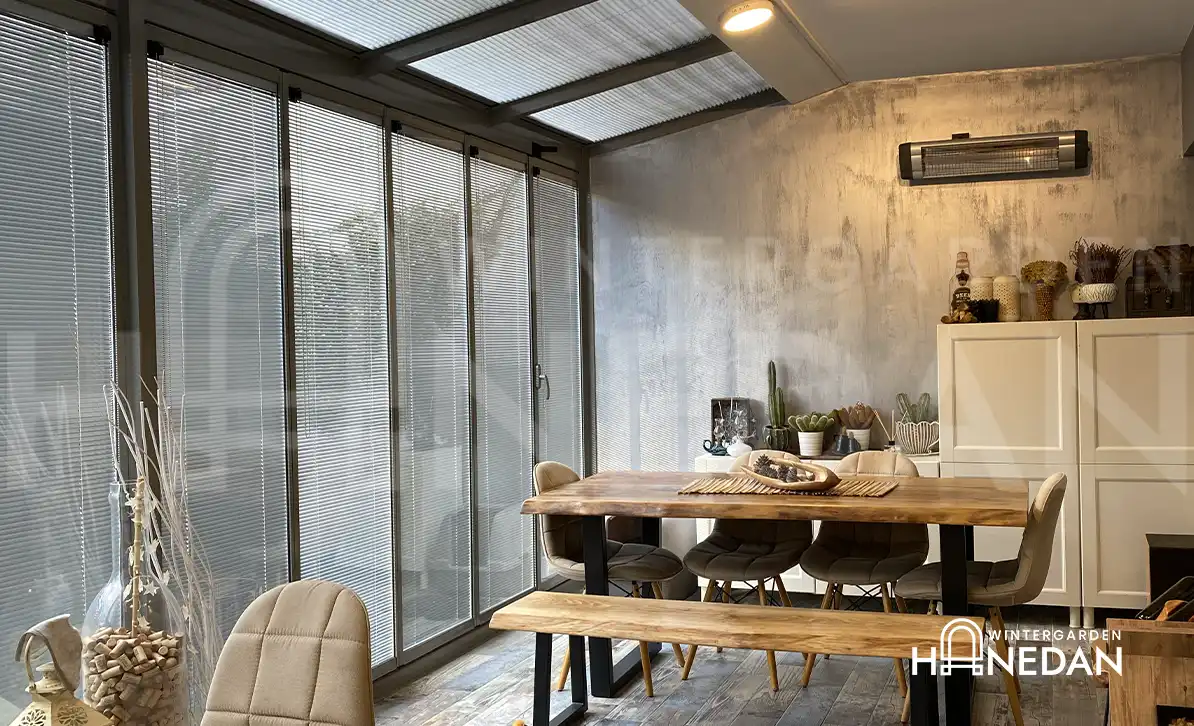 Kafe restoran katlanır cam sistemi - Hanedan Cam