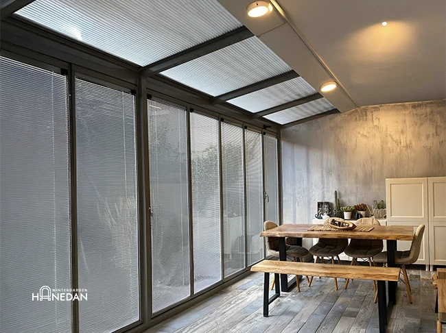Finansşehir Finanskent cam balkon ve kış bahçesi uygulaması - Hanedan Cam